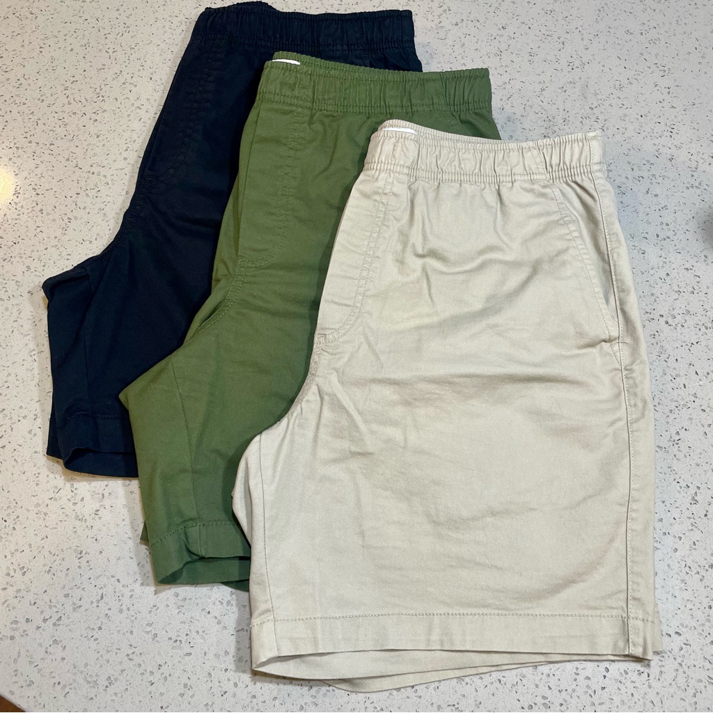 3 Pack: Old Navy Relaxed Fit Men's Pull-On Shorts